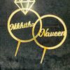 Cake topper couple ring - Bubbly Decors