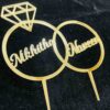 Cake topper couple ring - Bubbly Decors