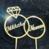Cake topper couple ring - Bubbly Decors