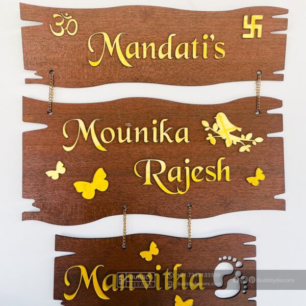 Name Board 3 steps - Bubbly Decors