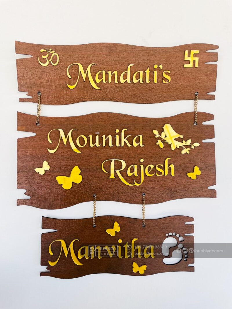 Name Board 3 steps - Bubbly Decors