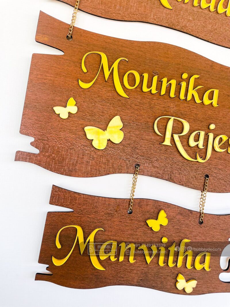Name Board 3 steps - Bubbly Decors