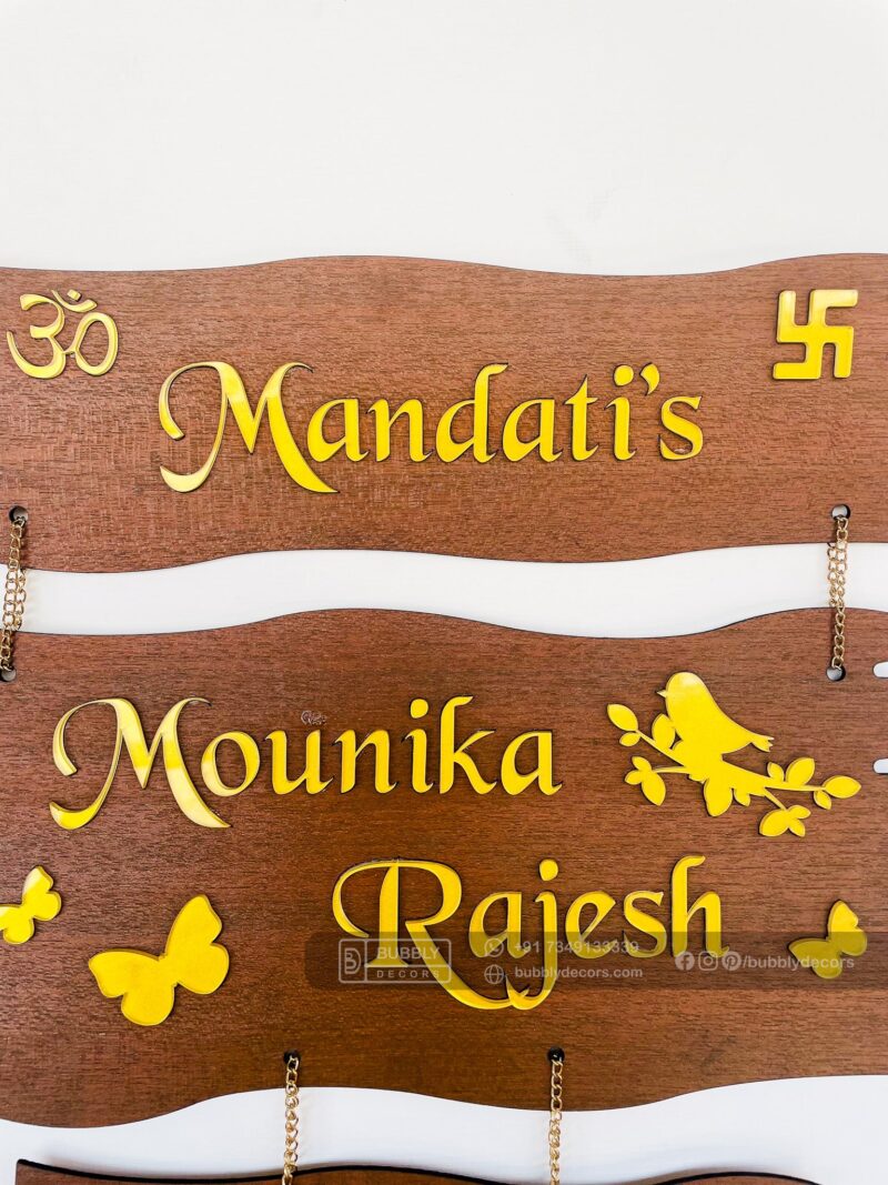 Name Board 3 steps - Bubbly Decors