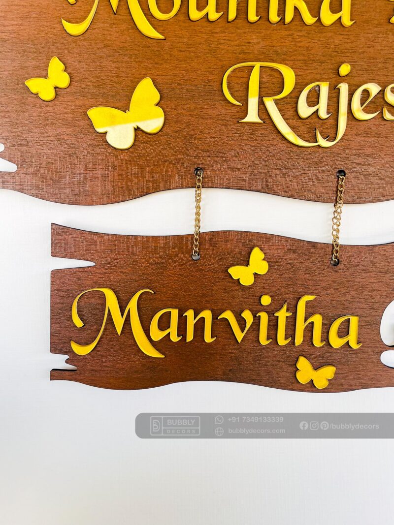 Name Board 3 steps - Bubbly Decors
