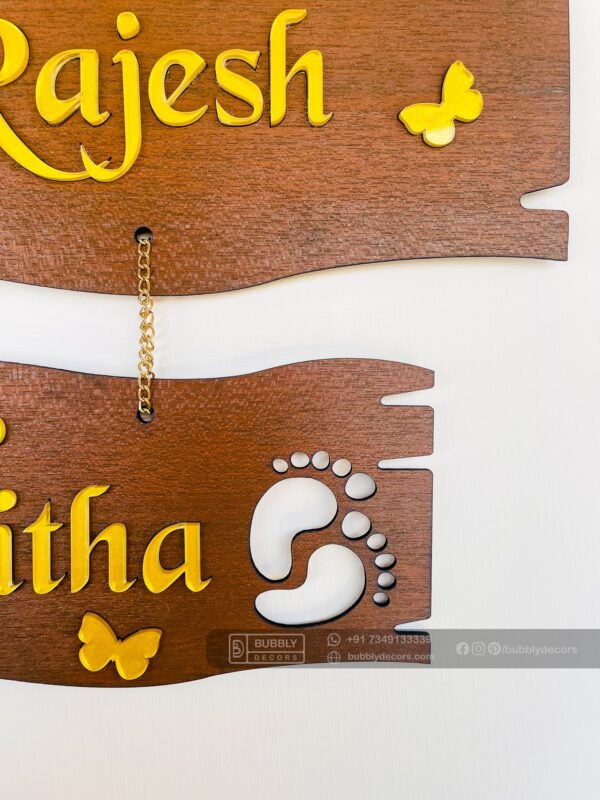 Name Board 3 steps - Bubbly Decors