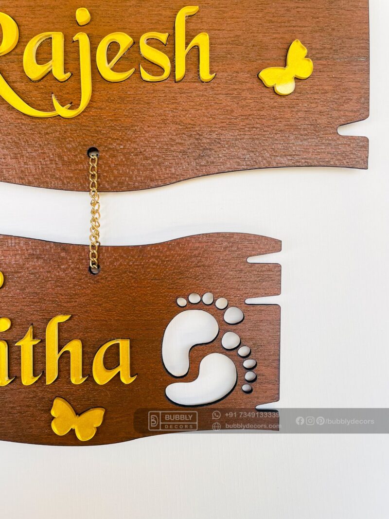 Name Board 3 steps - Bubbly Decors