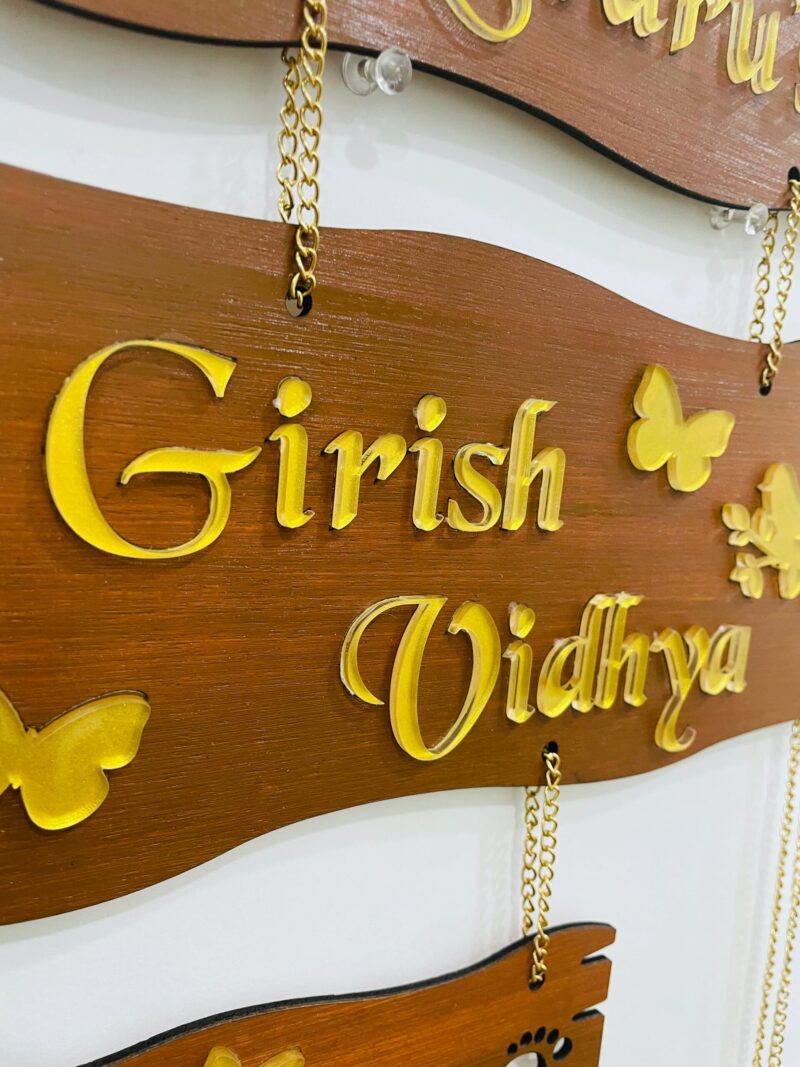 lord venkateswara themed name board - Bubbly Decors