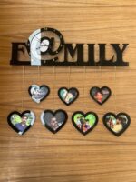 wall clock with photos family - Bubbly Decors