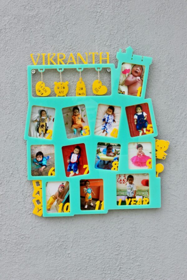 Baby 12 months frame - Bubbly Decors