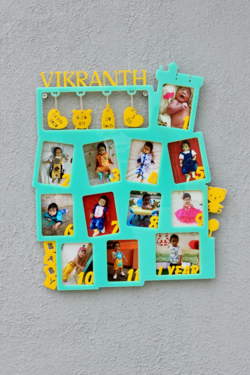 Baby 12 months frame - Bubbly Decors