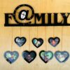 wall clock with photos family - Bubbly Decors