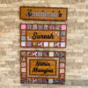 Name board with pattern tiles - Bubbly Decors