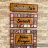 Name board with pattern tiles - Bubbly Decors