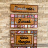 Name board with pattern tiles - Bubbly Decors