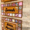 Name board with pattern tiles - Bubbly Decors