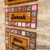 Name board with pattern tiles - Bubbly Decors