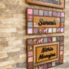 Name board with pattern tiles - Bubbly Decors