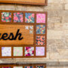 Name board with pattern tiles - Bubbly Decors