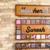 Name board with pattern tiles - Bubbly Decors