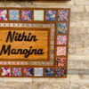 Name board with pattern tiles - Bubbly Decors