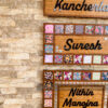 Name board with pattern tiles - Bubbly Decors