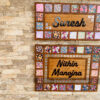 Name board with pattern tiles - Bubbly Decors