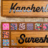 Name board with pattern tiles - Bubbly Decors
