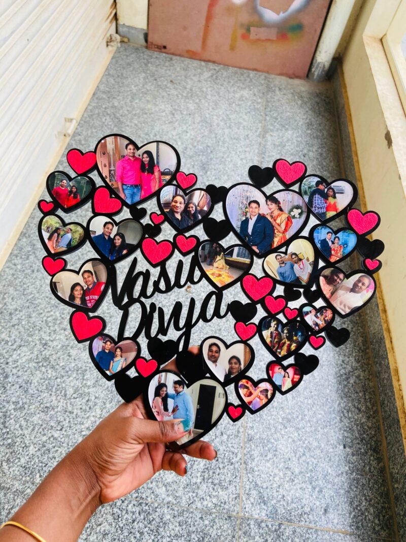 Heart collage Frame - Bubbly Decors