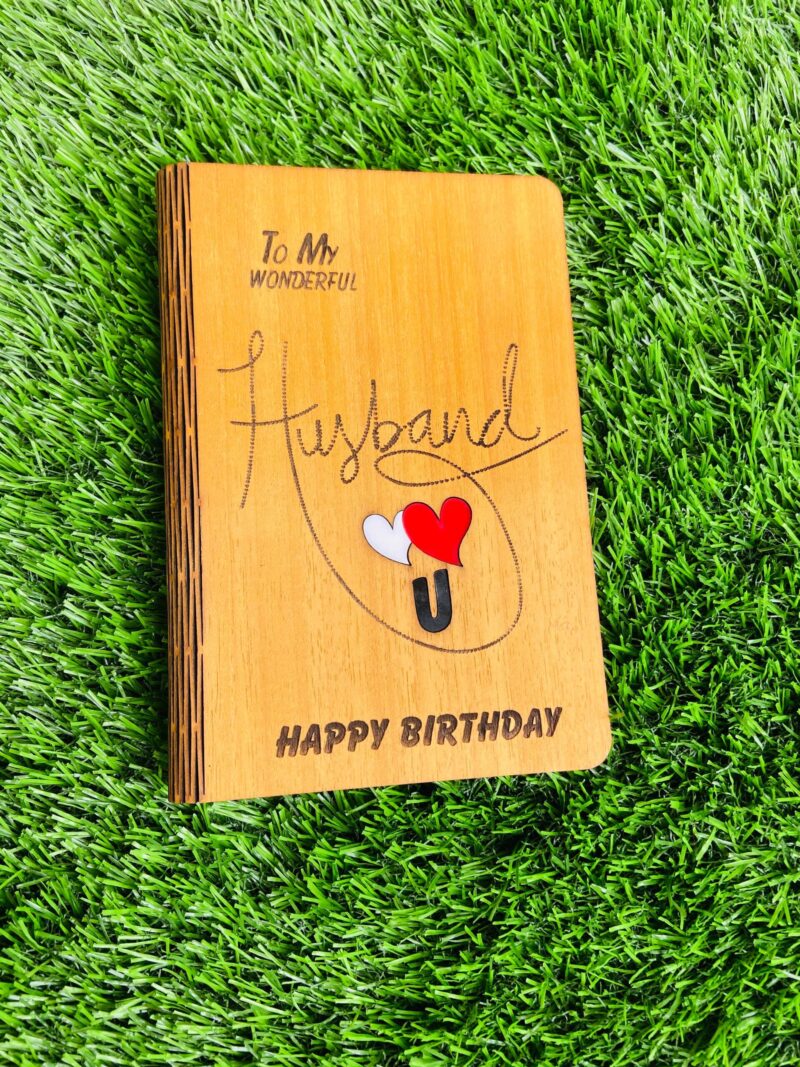 Husband wood greeting - Bubbly Decors