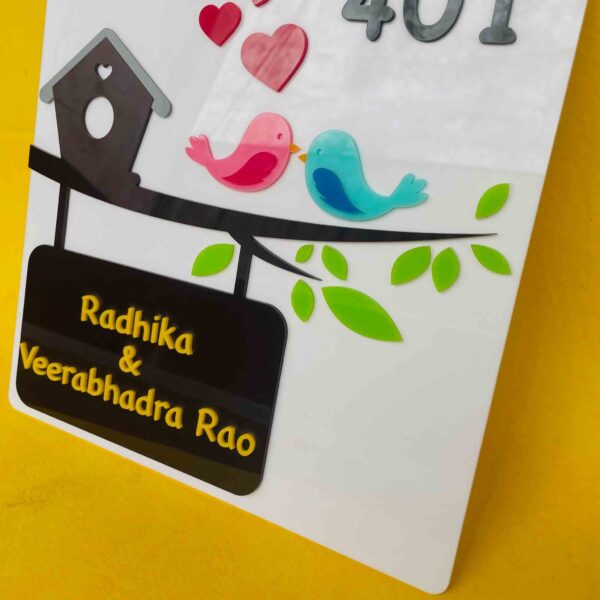 Name board Birds themed - Bubbly Decors