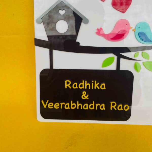 Name board Birds themed - Bubbly Decors