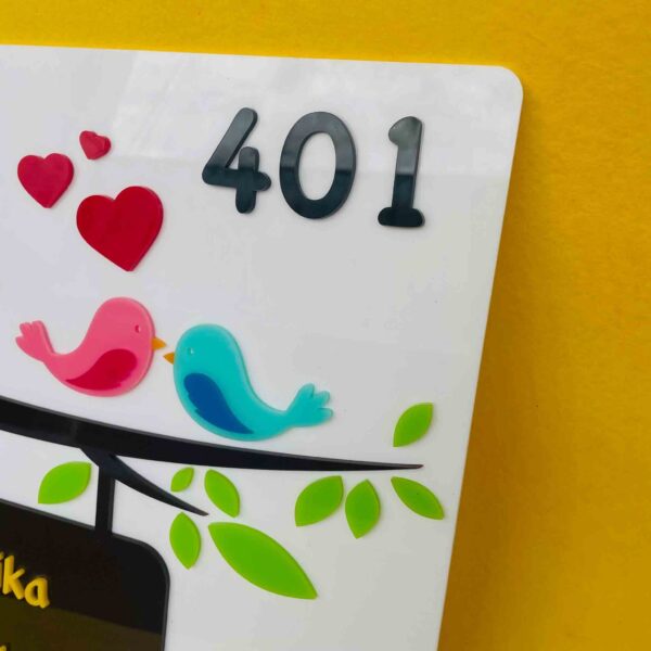 Name board Birds themed - Bubbly Decors