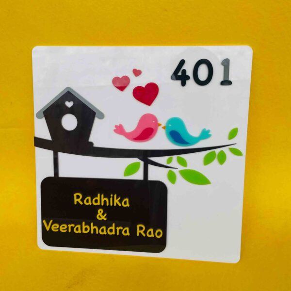 Name board Birds themed - Bubbly Decors