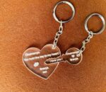 keychain heart and key - Bubbly Decors