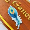 krishna theme name board - Bubbly Decors
