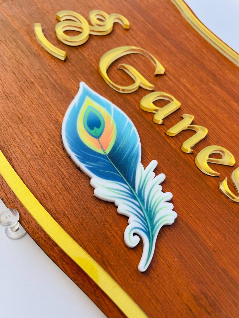 krishna theme name board - Bubbly Decors