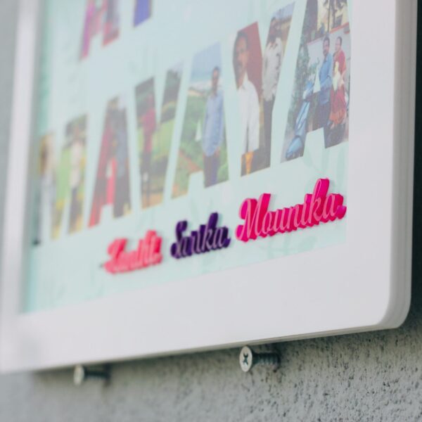 Name Masked picture Frame - Bubbly Decors