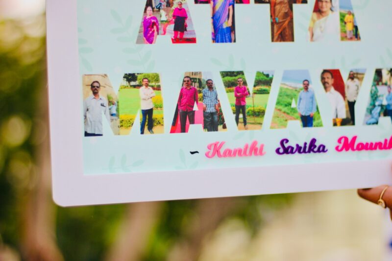Name Masked picture Frame - Bubbly Decors
