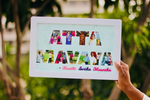 Name Masked picture Frame - Bubbly Decors