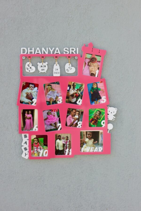 Baby 12 months frame - Bubbly Decors