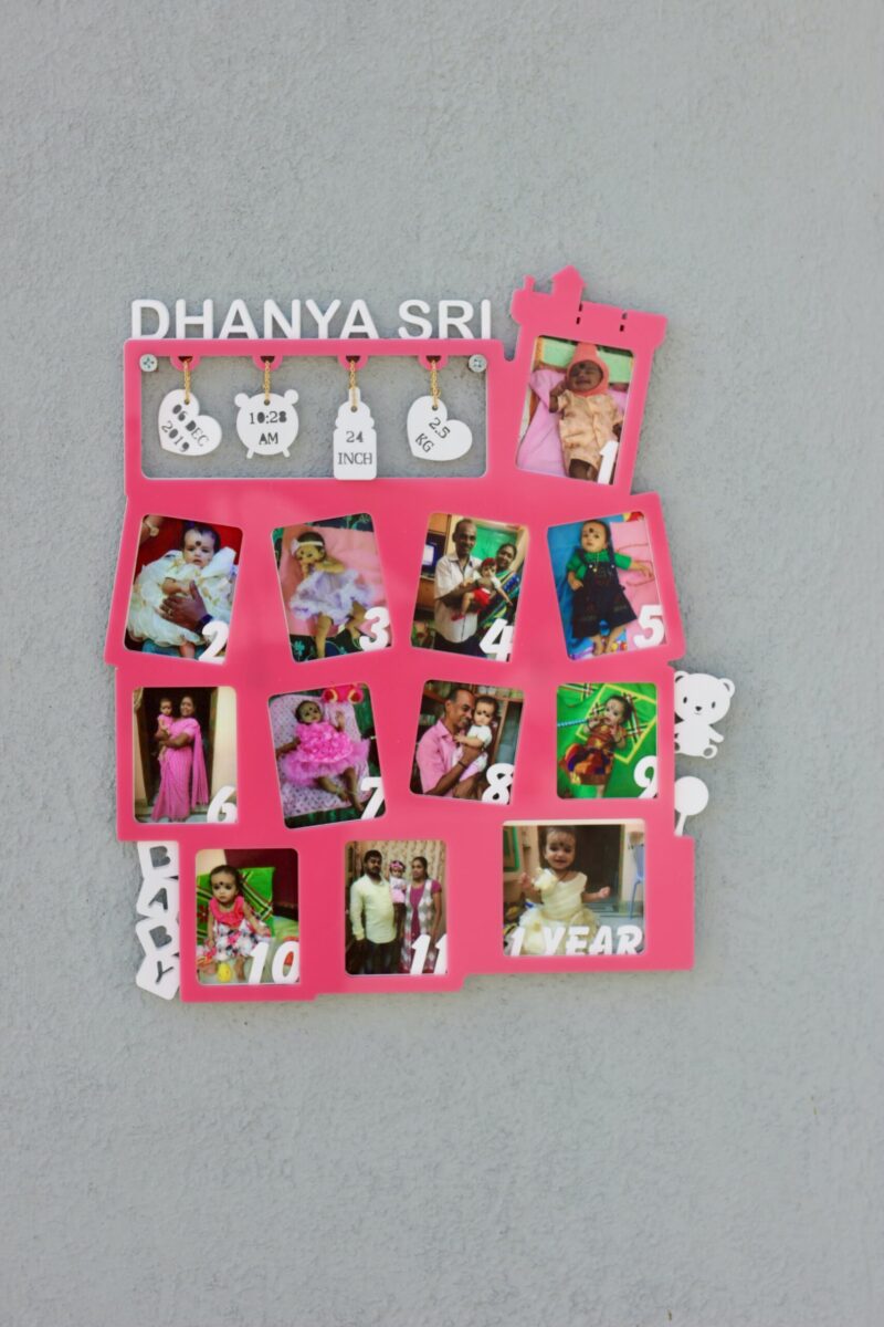 Baby 12 months frame - Bubbly Decors