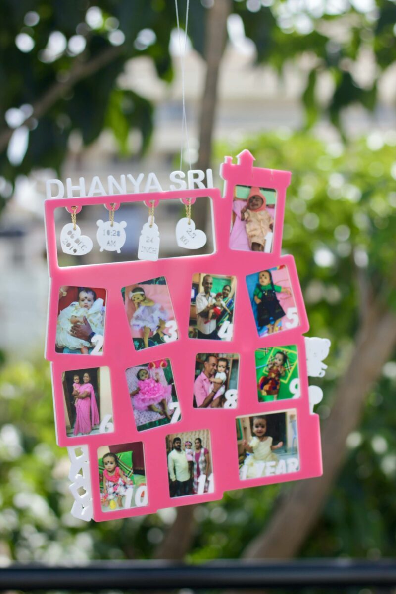 Baby 12 months frame - Bubbly Decors