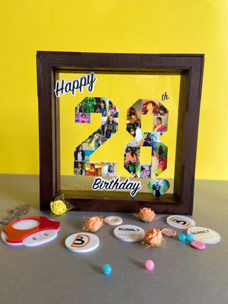 Birthday Box Frame - Bubbly Decors