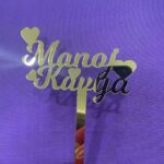 cake topper couple names - Bubbly Decors
