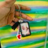 Name photo frame keychain - Bubbly Decors