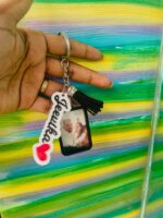 Name photo frame keychain - Bubbly Decors