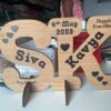 Wooden logo for couples - Bubbly Decors
