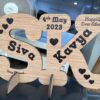 Wooden logo for couples - Bubbly Decors