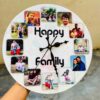 Wall clock with photos and message - Bubbly Decors
