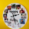 Wall clock with photos and message - Bubbly Decors
